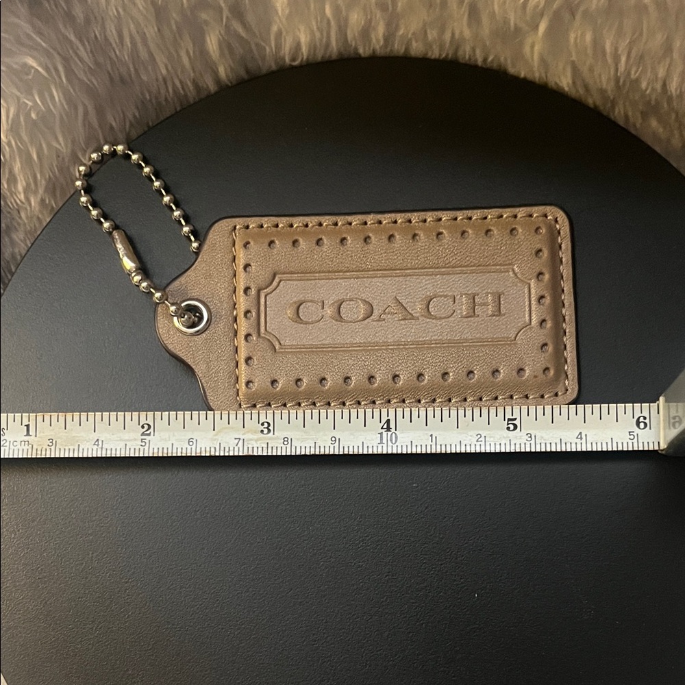 Coach Tan Leather Key Holder